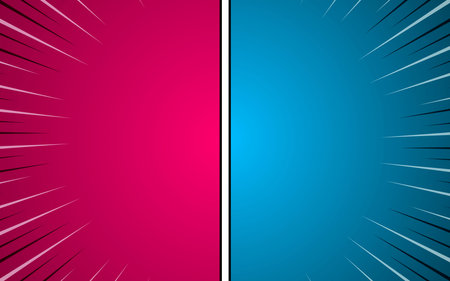 Cartoon comic background fight versus comic book colorful competition poster with halftone elements. vector illustration eps 10.のイラスト素材