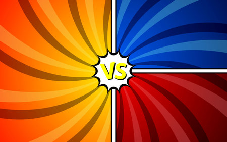 Blank colorful pop art comic book page background template. vector illustration eps 10.のイラスト素材