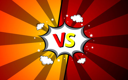 Versus Comics book empty speech bubble background. vector illustration eps 10.のイラスト素材