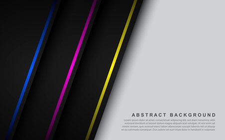 Overlapping layers with diagonal lines in cmyk colors. Vector illustrationのイラスト素材