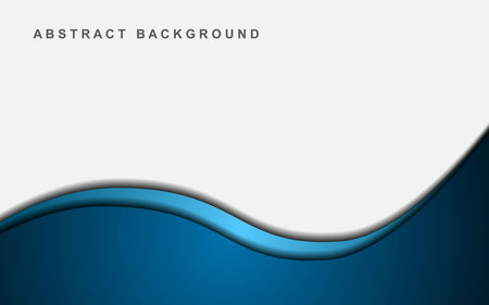 Vector background of curves overlapping paper layers on white space for text and message designのイラスト素材