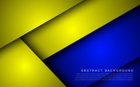 Abstract geometric theme blue and yellow squares overlapping background for graphic designのイラスト素材