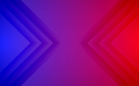 3D abstract background overlapping layers on space with colorful arrow decoration. Motion style...