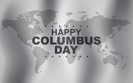 Happy Columbus Day USA Sign Backgroundのイラスト素材