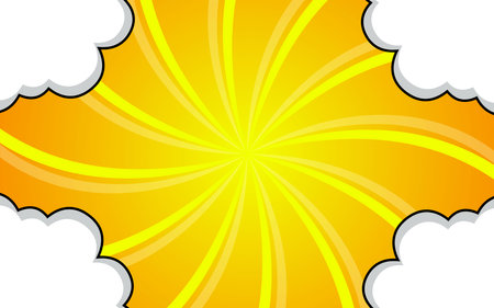 abstract comic background with cartoon cloudのイラスト素材