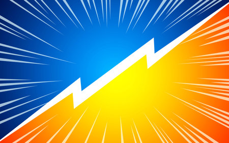 Flat versus comic style background.のイラスト素材