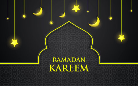Vector illustration for the celebration of the holy month of Ramadan kareemのイラスト素材