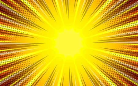 Halftone speed line comic pop art background. Vector Illustrationのイラスト素材