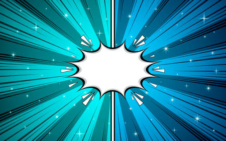 Comic frame versus clash with speech bubbles on halftone line background.のイラスト素材