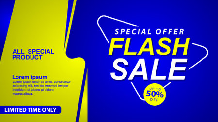 Creative flash sale shopping banners with discounts, special offers, flash sale banner template designs for social media and websitesのイラスト素材