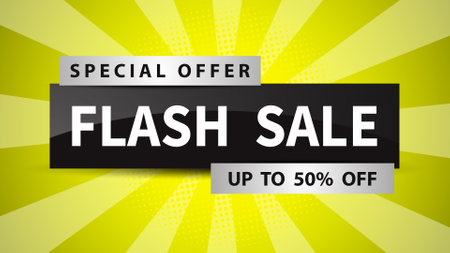 Flash sale background in flat style. vector illustrationのイラスト素材