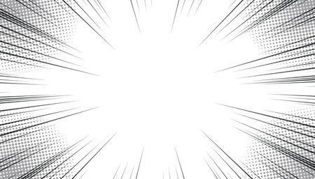 Vector pop art comic background. Abstract design with black line shapes. Vector illustration designのイラスト素材