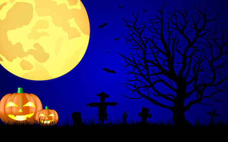 Halloween background theme with bats. vector illustrationのイラスト素材