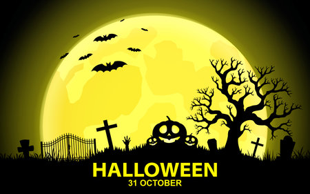 Halloween background with empty space for design.のイラスト素材