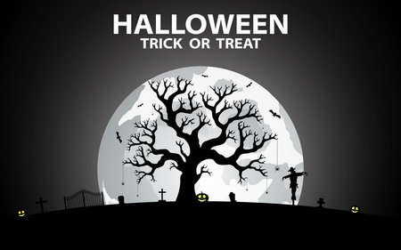 Halloween vector illustration background. for banners and posters.のイラスト素材