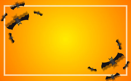 Halloween background theme with bats. vector illustrationのイラスト素材