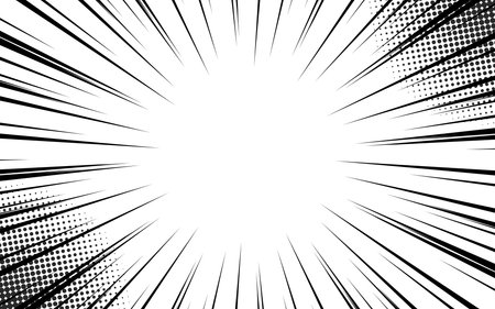 Comic style black sunburst background.のイラスト素材