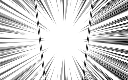 Cartoon book superhero scrapbook page template, graphic art frame vector layout template illustration.のイラスト素材