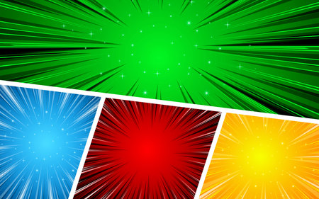 Blank colorful pop art comic background. Vector illustration.のイラスト素材