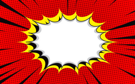Comic Book Speech Bubble ,Pop art Background Vector Illustration.のイラスト素材