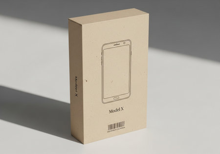 Apple iPhone 7 Plus unboxing on white backgroundの素材