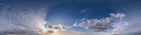 Dark blue evening sky before sunset with beautiful  clouds