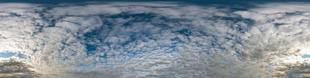 blue sky with beautiful cumulus clouds. Seamless hdri panorama 360 degrees angle view  for use in 3d...