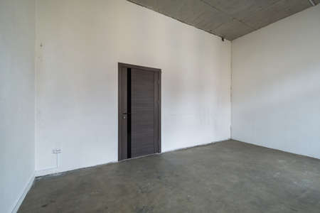 empty white room with repair and without furniture. room for office or store