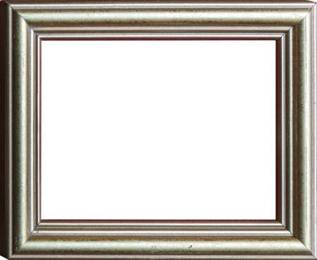 classical vintage wooden frame with copy space without passe-partout isolated inside