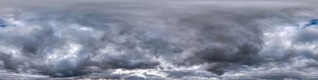 blue sky hdri 360 panorama with white beautiful clouds in seamless projection with zenith for use in...