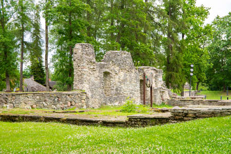 View of The Ruins of The Paide Castle, Estoniaのeditorial素材