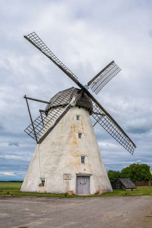 View of Seidla manor windmill, Estoniaのeditorial素材