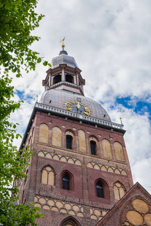 View of The Cathedral Church of Saint Mary (Riga Cathedral), Riga, Latviaのeditorial素材