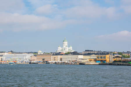 Helsinki, Finland - July 30, 2018: View of The Helsinki cityscape and Helsinki Cathedralの写真素材