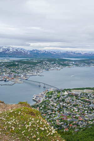 View of The City of TromsÃ¸ in summer, Norway
