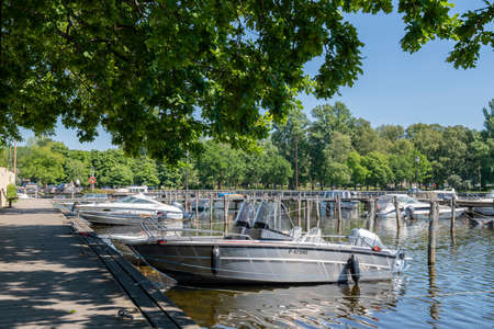 Tammisaari, Finland - July 4, 2021: View of The Sodra viken bay (southern bay) and embankmentのeditorial素材