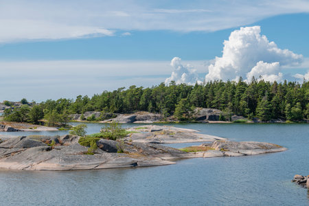 Coastal view of The Jussaro island and Gulf of Finland, Tammisaari, Finland