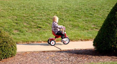 Toddler riding trike
