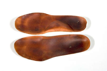 Leather orthotics for insoles in shoes or sneakersの写真素材