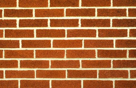 Horizontal rows of red brick wall which can be used as background