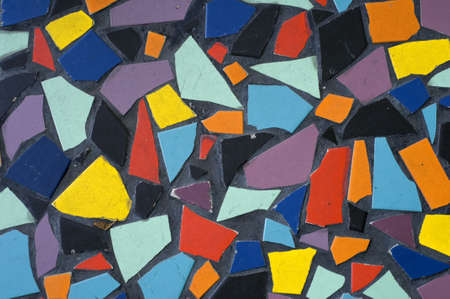 Multi-colored ceramic tile wall or floor good for backgroundの写真素材