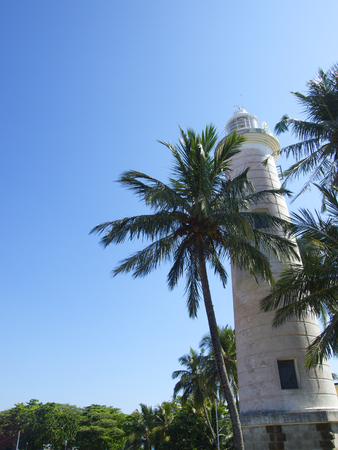 Galle fort in Sri Lanka with blue skyの写真素材