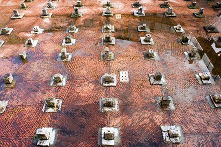 a graphic effect made with stones in powder factory in portugalの写真素材