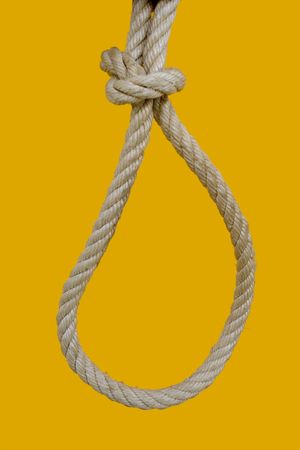 a rope for hanging a bad manの写真素材