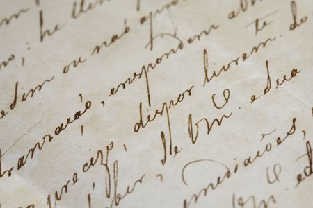 a background detail of an ancient letterの写真素材