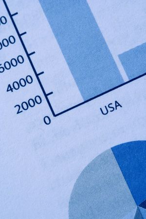 graph report show data from america and USAの写真素材