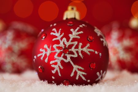 christmas ornament background  (very shallow deep)の写真素材