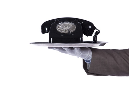 businessman showing you a communication solution