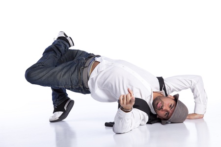 Hip hop dancer showing some movements