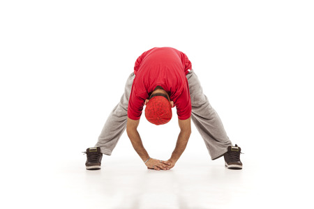 Hip hop dancer showing some movements (some motion blur)